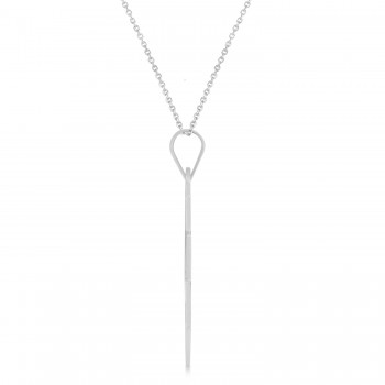 Jewish Star of David Small Pendant Necklace 14K White Gold