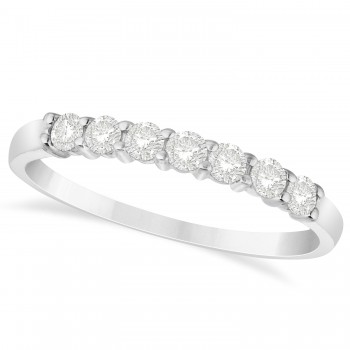Diamond Seven Stone Wedding Band 14k White Gold (0.34ct)
