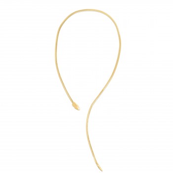 Serpant with adjustable head clasp Pendant Necklace 14K Yellow Gold