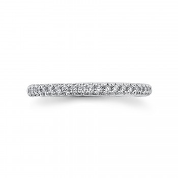 Diamond Prong Half Eternity Band 14k White Gold (0.18ct)