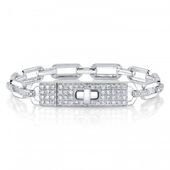 Diamond Link Bracelet 14K White Gold (1.74ct)
