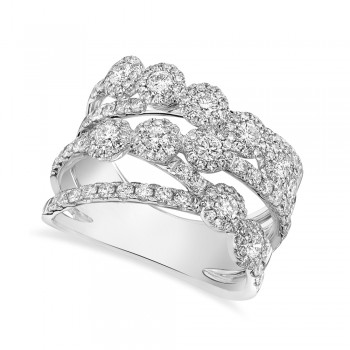Diamond Cocktail Ring 14k White Gold (1.54ct)
