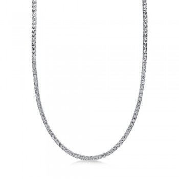 Diamond Tennis Necklace 14k White Gold (0.95ct)