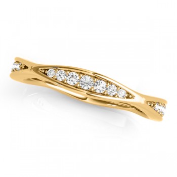 Diamond Accented Wedding Band 14k Yellow Gold (0.17ct)