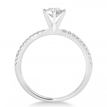 Lab Grown Diamond Accented Engagement Ring Setting 14k White Gold (2.12ct)