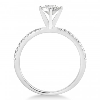 Lab Grown Diamond Accented Engagement Ring Setting 14k White Gold (3.12ct)