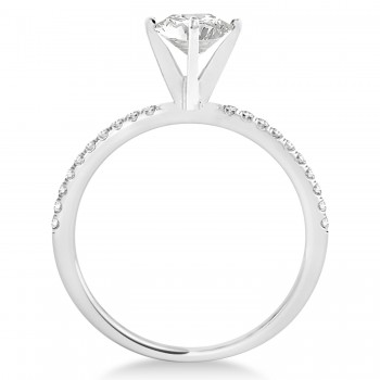 Lab Grown Diamond Accented Engagement Ring Setting 14k White Gold (4.12ct)