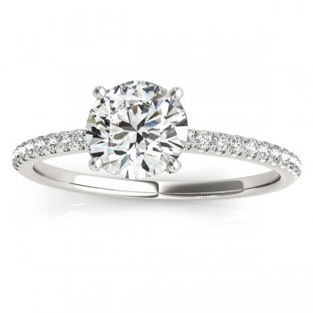 Lab Grown Diamond Accented Engagement Ring Setting Palladium (0.12ct)