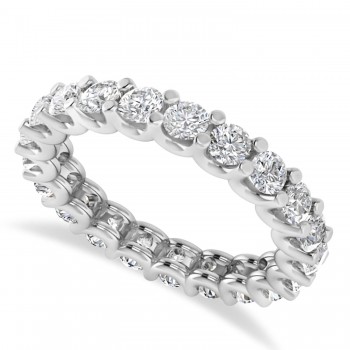 Diamond Eternity Prong-Set Wedding Band 14k White Gold (2.10ct)