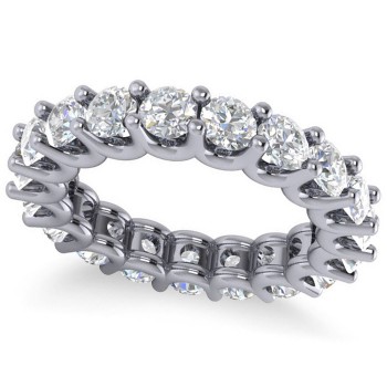 Diamond Eternity Prong-Set Wedding Band 14k White Gold (3.23ct)