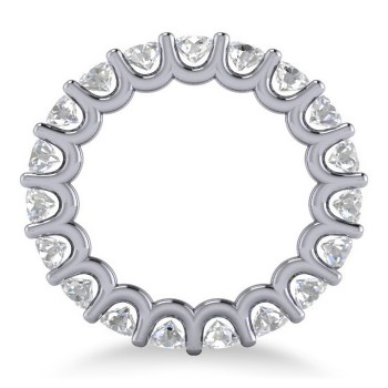 Diamond Eternity Prong-Set Wedding Band 14k White Gold (3.23ct)