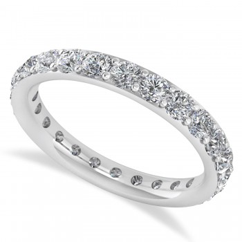 Diamond Eternity Wedding Band 14k White Gold (1.50ct)