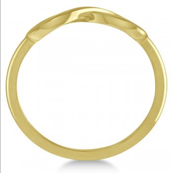 Plain Metal Infinity Loop Right-Hand Fashion Ring in 14k Yellow Gold
