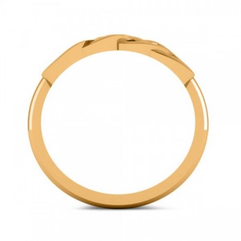Double Infinity Fashion Ring in Plain Metal 14k Yellow Gold