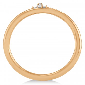 Diamond Curved Nail Ring 14k Rose Gold (0.06ct)