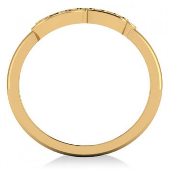 Hand of God Hamsa Swirl Design Spiritual Fashion Ring 14k Yellow Gold