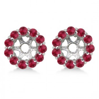 Round Ruby Earring Jackets