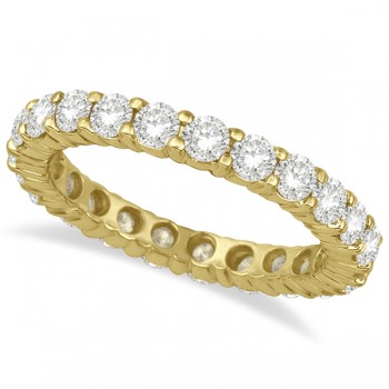 Diamond Eternity Ring Wedding Band 18k Yellow Gold (2.50ct) size 4.5