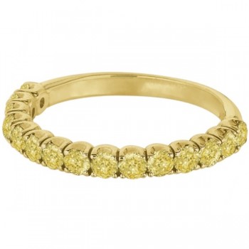 Yellow Canary Diamond Ring Anniversary Band 14k Yellow Gold (1.00ct)