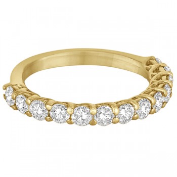 Half Eternity Round Cut Diamond Ring Band 14k Yellow Gold (1.35ct)