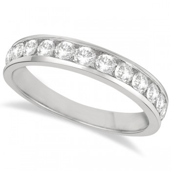 Channel-Set Diamond Anniversary Ring Band Palladium (0.75ct) 