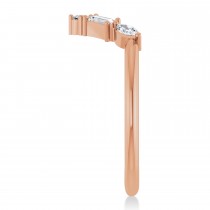 Natural Diamond V Bar Multi-Stone Ring 14K Rose Gold (0.25ct)
