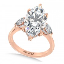 Marquise Lab Diamond Engagement Ring 14K Rose Gold (5.00ct)