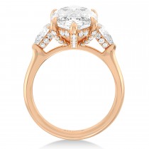 Marquise Lab Diamond Engagement Ring 14K Rose Gold (5.00ct)