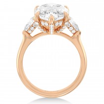 Marquise Lab Diamond Engagement Ring 14K Rose Gold (6.00ct)