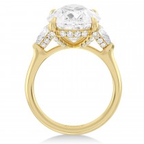 Pear Lab Diamond Engagement Ring 14K Yellow Gold (7.00ct)