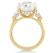 Pear Lab Diamond Engagement Ring 14K Yellow Gold (8.00ct)