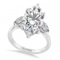 Marquise Lab Diamond Bridal Set 14K White Gold (5.33ct)