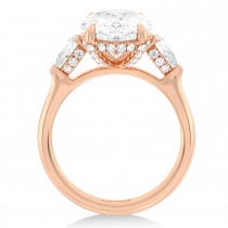 Oval Lab Diamond Bridal Set 14K Rose Gold (5.33ct)