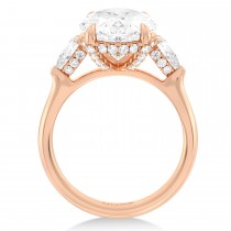 Oval Lab Diamond Bridal Set 14K Rose Gold (6.33ct)