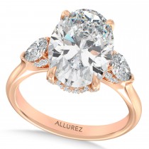 Oval Lab Diamond Bridal Set 14K Rose Gold (7.33ct)