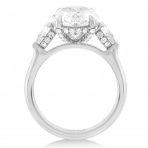 Oval Lab Diamond Bridal Set 14K White Gold (5.33ct)