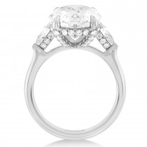 Oval Lab Diamond Bridal Set 14K White Gold (7.33ct)