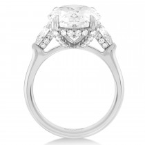 Oval Lab Diamond Bridal Set 14K White Gold (8.33ct)