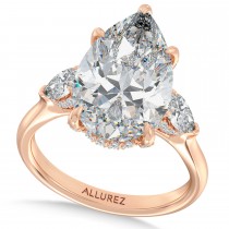 Pear Lab Diamond Bridal Set 14K Rose Gold (6.33ct)