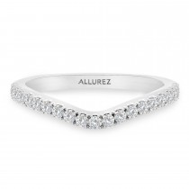Round Lab Diamond Wedding Ring Band 14K White Gold (0.33ct)