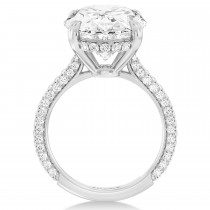 Oval Lab Diamond Engagement Ring 14K White Gold (4.90ct)