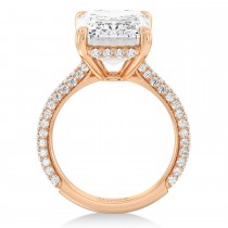Emerald Lab Diamond Bridal Set 14K Rose Gold (5.77ct)