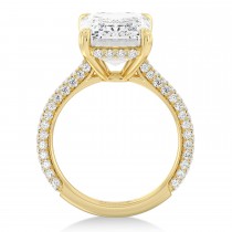 Emerald Lab Diamond Bridal Set 14K Yellow Gold (4.77ct)
