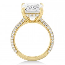 Emerald Lab Diamond Bridal Set 14K Yellow Gold (5.77ct)