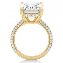 Emerald Lab Diamond Bridal Set 14K Yellow Gold (9.77ct)