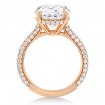 Oval Lab Diamond Bridal Set 14K Rose Gold (3.77ct)