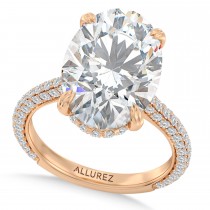 Oval Lab Diamond Bridal Set 14K Rose Gold (5.77ct)