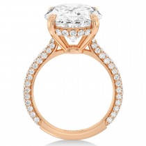 Oval Lab Diamond Bridal Set 14K Rose Gold (5.77ct)
