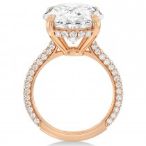 Oval Lab Diamond Bridal Set 14K Rose Gold (7.77ct)