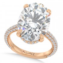 Oval Lab Diamond Bridal Set 14K Rose Gold (9.77ct)
